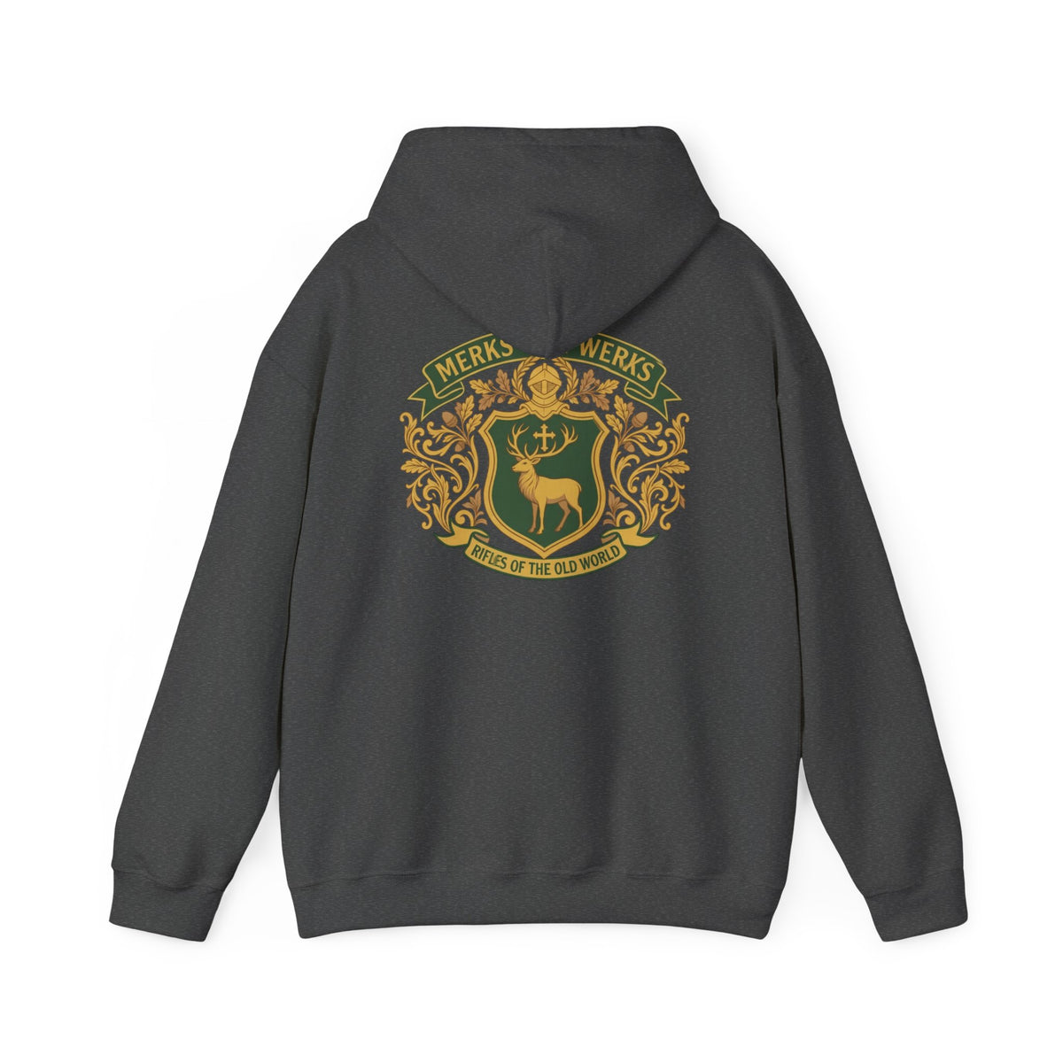 Crest Hoodie - Merks Werks Stag Shield Graphic Hooded Sweatshirt