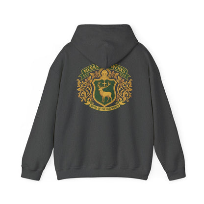 Crest Hoodie - Merks Werks Stag Shield Graphic Hooded Sweatshirt