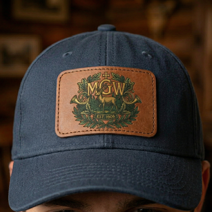 Dad Hat with Leather Patch (Rectangle)