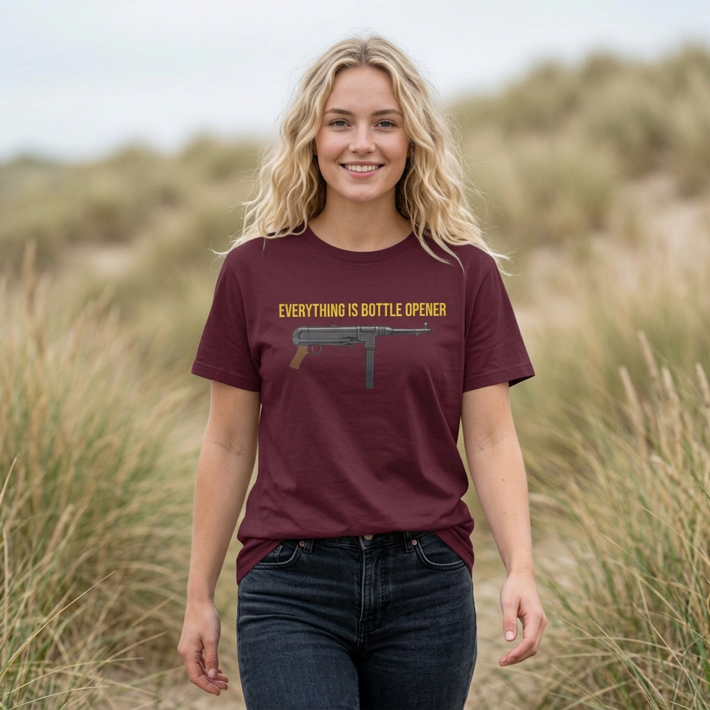 Everything Is Bottle Opener T-Shirt — Funny Gun Bottle Opener Tee