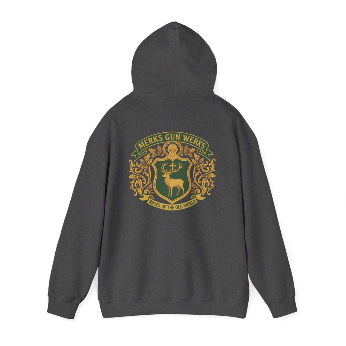 Crest Hoodie - Merks Werks Stag Shield Graphic Hooded Sweatshirt